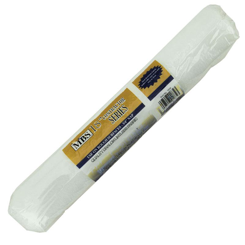 18" Roller Cover, 3/8" Nap,Contractor Series MBS WHITE Case of 25 image
