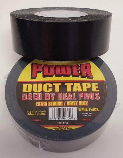 DUCT TAPE 1.89" X 35YD 17-MIL X-HEAVY DUTY, BLACK. CASE PACK 24