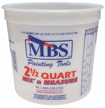 2-1/2 QUART MIX 'N MEASURE BUCKET, MIX & MEASUREMENTS ON THE SIDE image