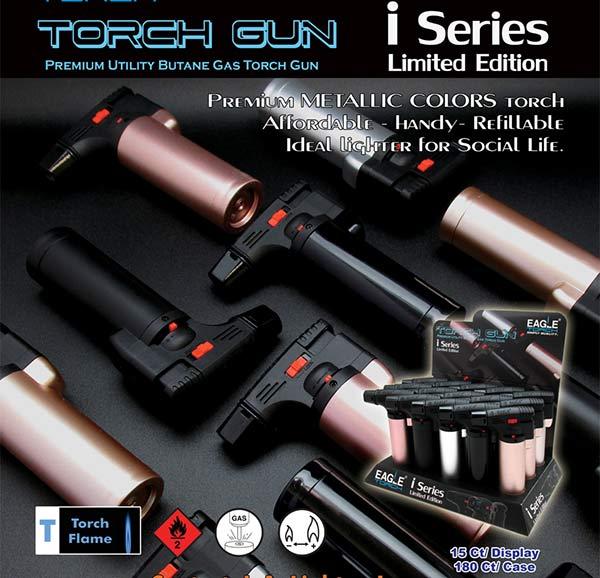 Eagle Torch® 4 Inches Metallic Color Side Torch Gun Lighter. image