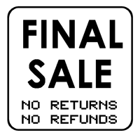 1.5"x 1.5" FINAL SALE Label, White image