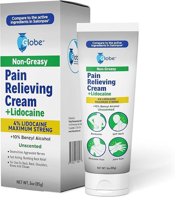 Pain Relieving Cream + Lidocaine 4% 3oz image