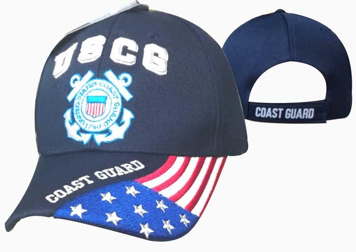 CAP605G** USCG Emblem Flag Bill Cap image