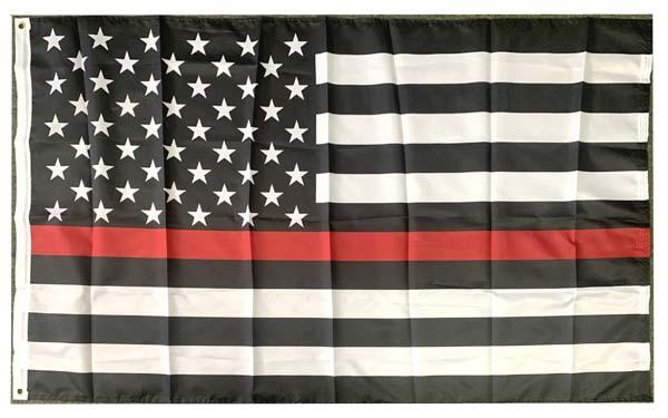 FLG650 Thin Red Line US Flag 3x5' image