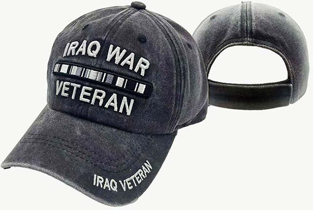 CAP481B** Iraq War Vet Svc Ribbon Cap Subdue Bk image