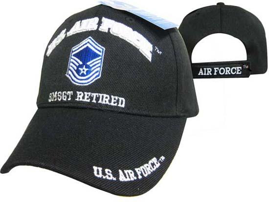 CAP540C** AF SMSGT Retired Cap Bk