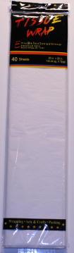 WHITE - TISSUE PAPER RESALE PACK - 40 SH/PK 
