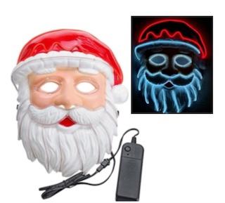 WEARABLE LIGHT UP LED SANTA CLAUS MASK (sold by the piece) image