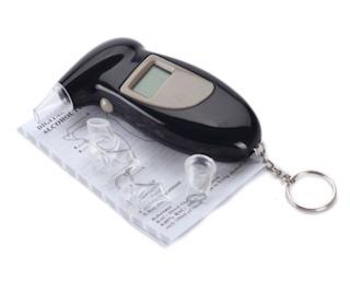 Digital breathalyzer alcohol tester keychain (sold by the piece) image