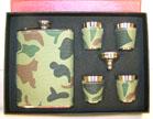 CAMOFLAGUE FLASK SET W FOUR SHOT GLASSES - CLOSEOUT 7.50 EA image