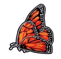 MONARCH ORANGE BUTTERFLY 7 X 8 inch PATCH (Sold by the piece) image