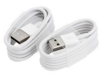 WHITE 1 METER LIGHTNING IPHONE CABLE (sold by piece or dozen) image
