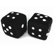LARGE BLACK PLUSH 3 INCH DICE image