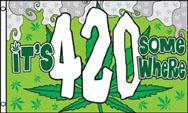 IT 4:20 SOMEWHERE POT / MARIJUANA 3X5 FLAG image
