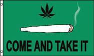 COME TAKE IT POT / MARIJUANA  3X5 FLAG image