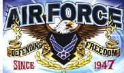 AIRFORCE DEFENDING FREEDOM DELUXE 3X5 FLAG image