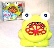 BATTERY OPERATED GREEN FROG BUBBLE MACHINE *- CLOSEOUT NOW $ 7.50 image