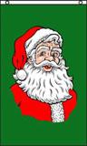 VERTICAL SANTA CLAUS FACE CHRISTMAS 3 X 5 FLAG image