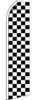 SUPER 15 FT BLACK AND WHITE CHECKERED SWOOPER FLAG image