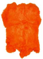 ORANGE COLOR DYED RABBIT SKIN PELT image