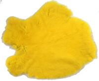 YELLOW COLOR DYED RABBIT SKIN PELT image