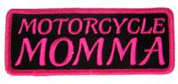 MOTORCYCLE MOMMA 4 IN EMBROIDERED PATCH image