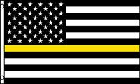 AMERICAN THIN YELLOW LINE law enforcement 3 X 5 FLAG image