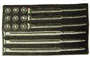 MILITARY GREEN CAMO AMERICAN FLAG BULLET SHELL EMBROIDERE image