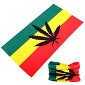 REAGAE POT LEAF MULTI FUNCTION SEAMLESS BANDANA WRAP image