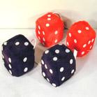 LARGE PLUSH 3 INCH FUZZY DICE image
