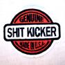 SHIT KICKER EMBROIDERED 3 1/2 IN BIKER PATCH image