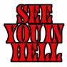 SEE YOU IN HELL EMBROIDERED BIKER STYLE PATCH image