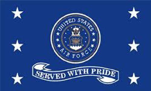 AIRFORCE SERVED WITH PRIDE military 3'X5' FLAG image