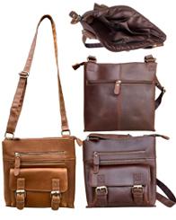 W06 BN LBN -Vintage leather crossbody shoulder bag BN LBN image