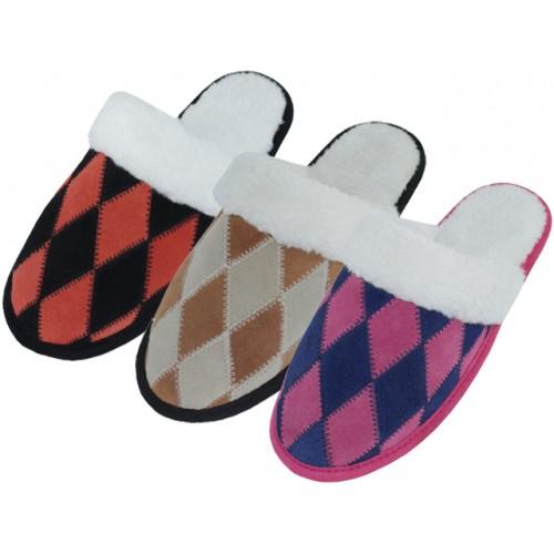 Women Leather Patch Slippers, Footwear, Slippers image