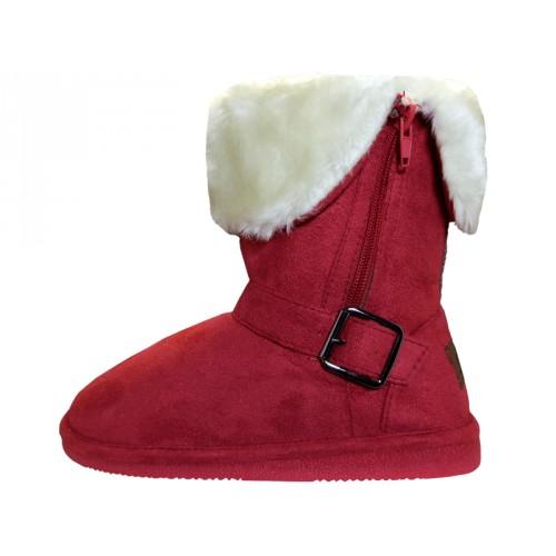 Girl's Faux Fur Boots with Side Zipper, Footwear, Shoes image