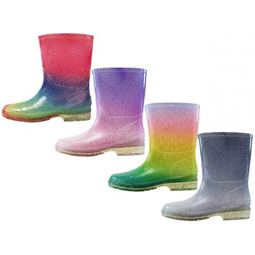 Toddler's Metallic Glitter Rain Boots image