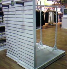 4 ft Long Slatwall & Hanging L Shaped Clothes Display Unit 11/12 image