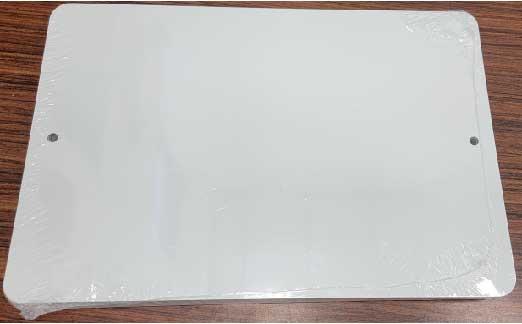 8x12 Parking Sign - .025 gauge Gloss White with Clear Aluminum image