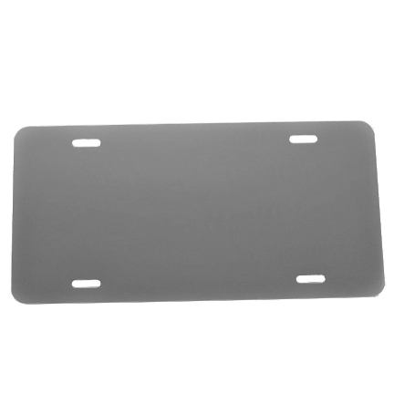 License Plates - .040 gauge Silver Mirror Anodized Aluminum 6x12 image