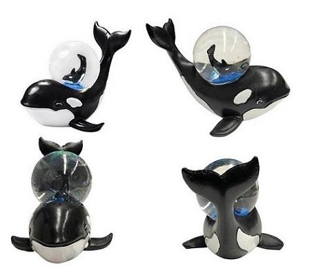 Resin Orca Whale Snow Globe image