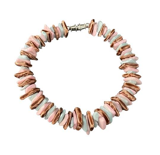 Multi Color Rose Clam Shell Bracelet image