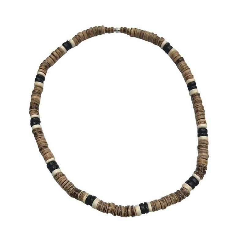Tiger With Black & White Coconut Necklace image