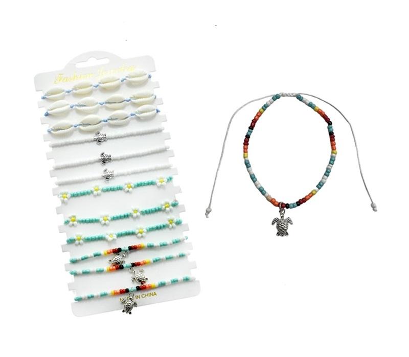 Cowrie Shell With Turtle Pendant Bracelet/Anklet image