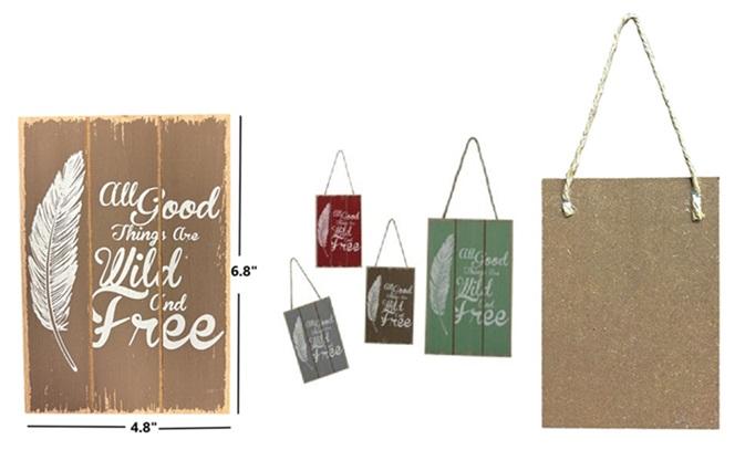 "All Good Things Are Wild And Free" Wood  Wall Decor Signs image