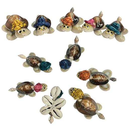 Mini Cowry Shell Turtle Figurine Decor image