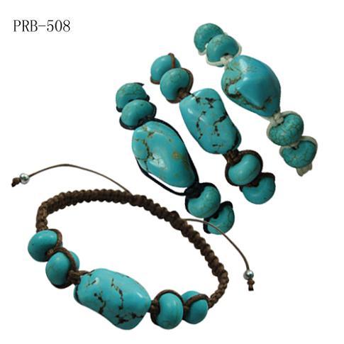 Vintage Chunky Turquoise Stones Bracelet. image