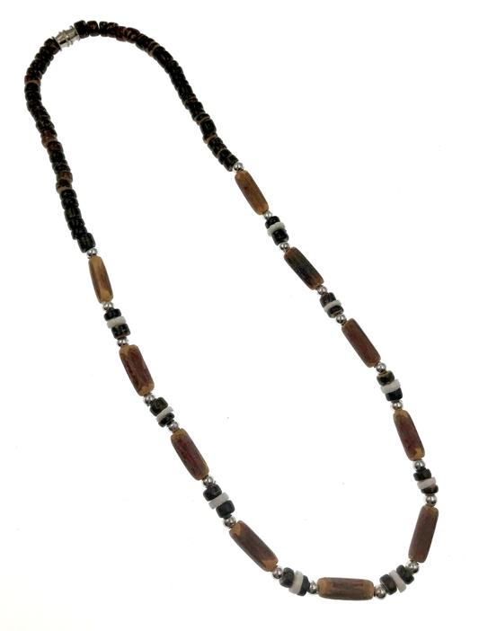 Tiger Coconut With Bamboo Tube Necklace image