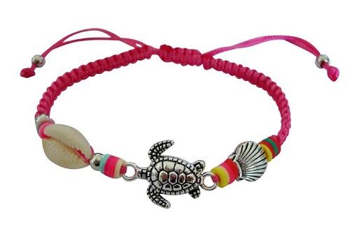 Turtle Cowry Shell Pendant Bracelet image