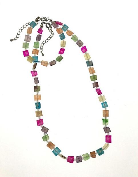 Rainbow Shell Necklace & Bracelet Set image